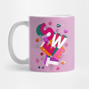 SWEET 3D Typography in Pink Mug